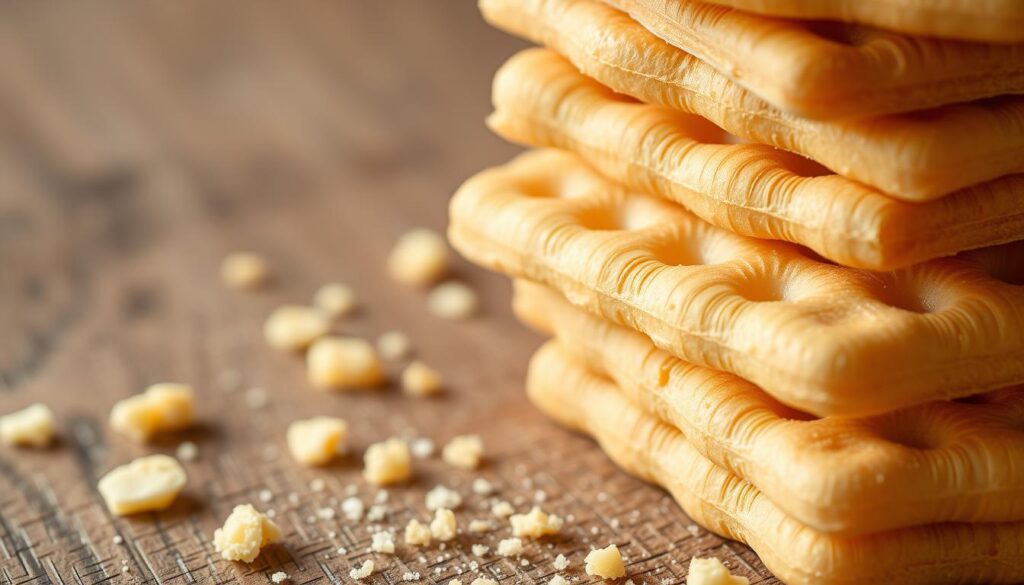 crispy texture of wafer cookie